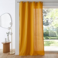 Штора С люверсами 100 хлопок Scenario 260 x 135 см желтый LA REDOUTE INTERIEURS  фото, kupilegko.ru